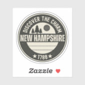 Sticker Explorez le New Hampshire - Des designs pour tous (Feuille)