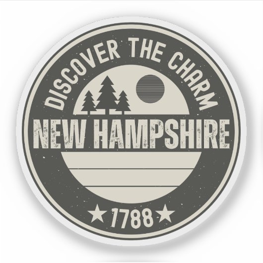 Sticker Explorez le New Hampshire - Des designs pour tous (Devant)