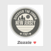 Sticker Explorez le New Jersey - Conceptions pour chaque a (Feuille)