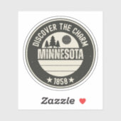 Sticker Explorez Minnesota - Conceptions pour chaque amour (Feuille)