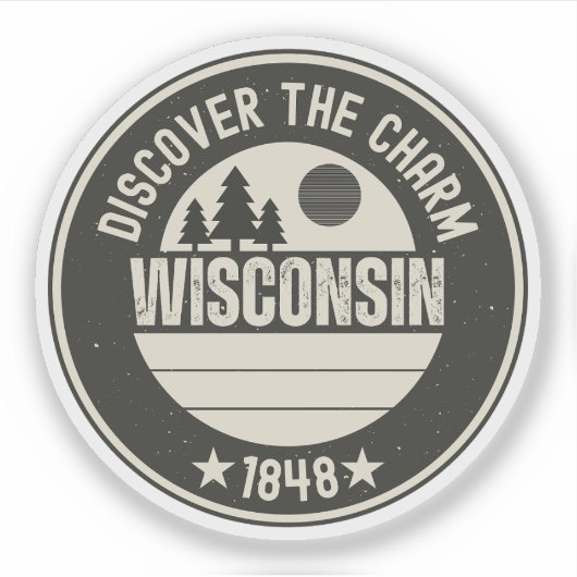 Sticker Explorez Wisconsin - Conceptions pour chaque amour (Devant)