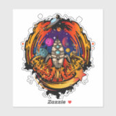 Sticker Exploser le vaisseau spatial (Feuille)