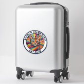 Sticker Explosion de couleurs arc-en-ciel Chat Design de c (Sur valise)