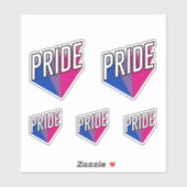 Sticker Explosion de la fierté bisexuelle (Feuille)