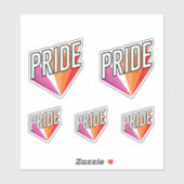 Sticker Explosion de la fierté lesbienne (Feuille)