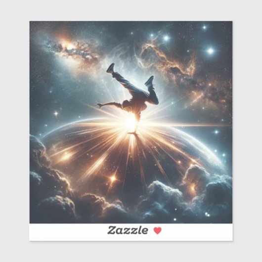 Sticker Explosion de rupture galactique dans l'espace prof (Feuille)