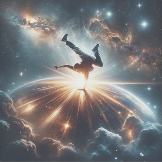 Sticker Explosion de rupture galactique dans l'espace prof (Devant)