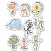 Sticker Express-toi à Kawaii ! Caractère amusant (Devant)