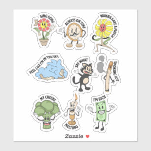 Sticker Express-toi à Kawaii ! Caractère amusant