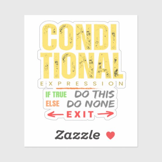 Sticker Expression conditionnelle dans la programmation Co (Feuille)
