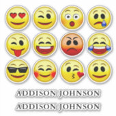 Sticker Expressive Emoji Face 12 Collection Nom personnali (Devant)