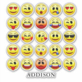 Sticker Expressive Emoji Face Collection Nom personnalisé (Devant)