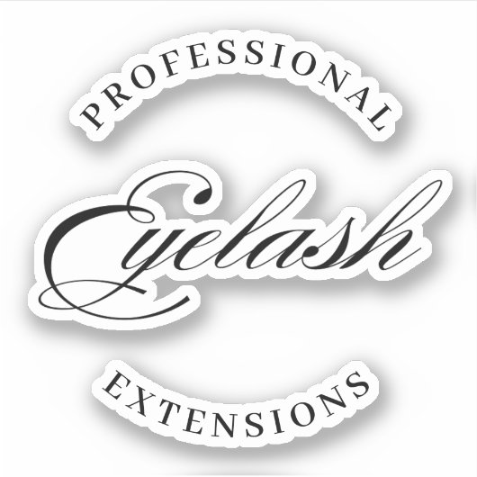 Sticker extensions de cils professionnels salon de beauté (Devant)