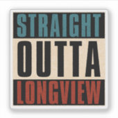 Sticker Extérieur droit Longview Texas TX (Devant)