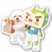 Sticker Extérieur Marché amusant (Devant)