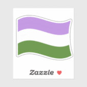 STICKER EXTRACTION DU DRAPEAU GENDERQUEER (Feuille)