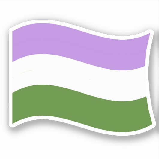 STICKER EXTRACTION DU DRAPEAU GENDERQUEER (Devant)
