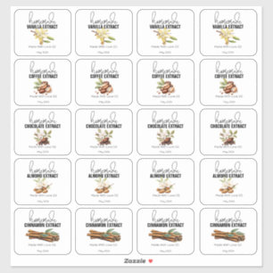 Sticker Extraits faits maison Cadeaux de l'autocollant de