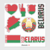 Sticker Extraordinaire Biélorussie Forme les symboles nati (Feuille)