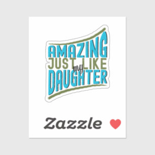 Sticker Extraordinaire Comme Ma Fille, Famille Bold Typo