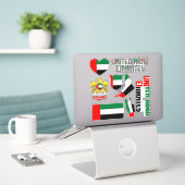 Sticker Extraordinaire Émirats arabes unis Formes national (Ordinateur portable sur le bureau)