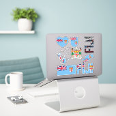 Sticker Extraordinaire Fidji Forme les symboles nationaux (Ordinateur portable sur le bureau)