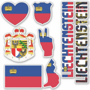 Sticker Extraordinaire Liechtenstein forme les symboles na