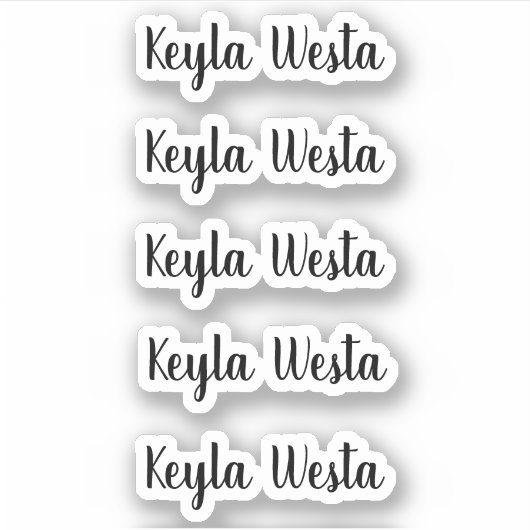 Sticker Extraordinaire script blanc nom personnalisé (Devant)