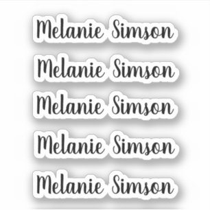 Sticker Extraordinaire script blanc nom personnalisé
