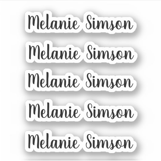 Sticker Extraordinaire script blanc nom personnalisé (Devant)