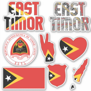 Sticker Extraordinaire Timor-Oriental Forme les symboles n