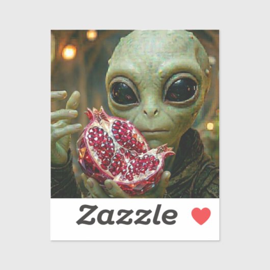 Sticker Extraterrestre Alien et Grenade (Feuille)