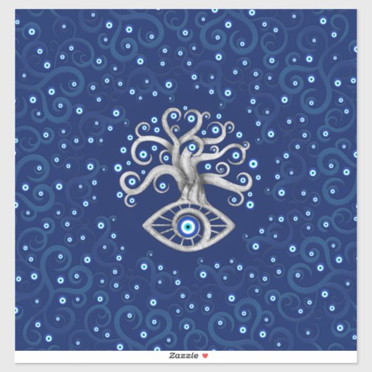 Sticker Eye Amulet Tree (Feuille)