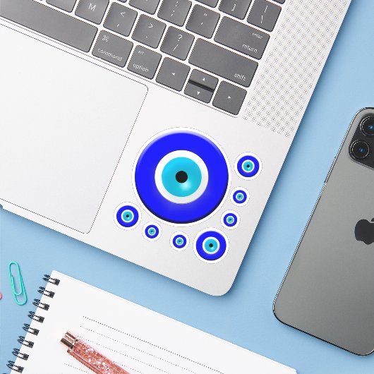 Sticker Eye Charm (Ordinateur portable avec iPhone)