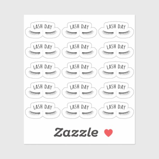 Sticker Eyelash Rendez-vous Salon de beauté Bujo Planner (Feuille)