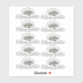 Sticker Eyelashes moderne Emballage Nom d'entreprise Stick (Feuille)