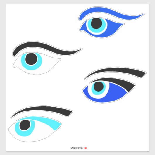 Sticker Eyes de bateau de pêche grec (Feuille)