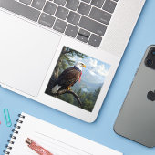 Sticker Eyes Of The Sky - Square Vinyl (Ordinateur portable avec iPhone)