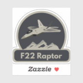 Sticker F22 Raptor Jet Fighter (Feuille)