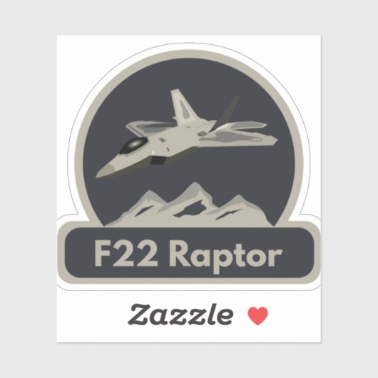 Sticker F22 Raptor Jet Fighter (Feuille)