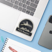 Sticker F22 Raptor Jet Fighter (Ordinateur portable avec iPhone)