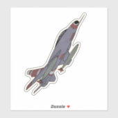 Sticker F-100 Super Saber, avion de chasse (Feuille)