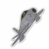 Sticker F-86 Saber, Avion de chasse à réaction (Devant)