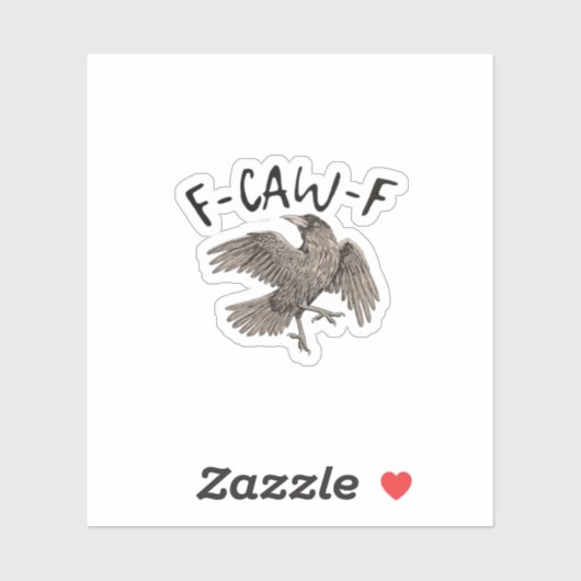 Sticker F-Caw-F Classique Esthétique Décontracté (Feuille)