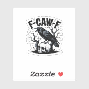 Sticker F Caw F Conception minimale essentielle propre