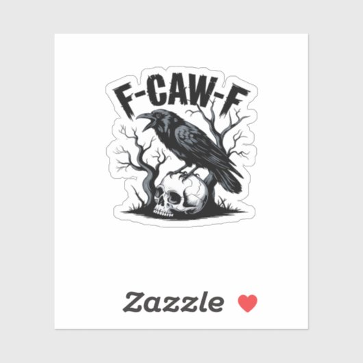 Sticker F Caw F Conception minimale essentielle propre (Feuille)