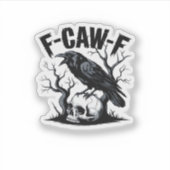Sticker F Caw F Conception minimale essentielle propre (Devant)