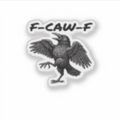 Sticker F Caw F Essential Vintage Graphic Look (Devant)