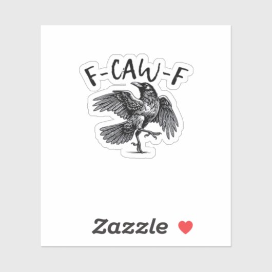 Sticker F Caw F Essentiel Classique Esthétique (Feuille)