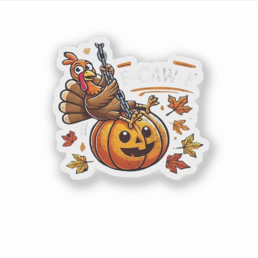 Sticker F-Caw-F Funny For Men Women Thanksgiving-Christmas (Devant)
